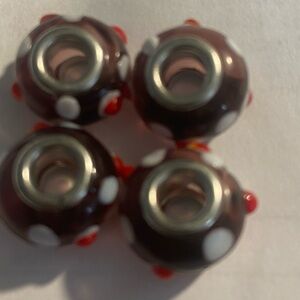 Polka Dot Glass Beads